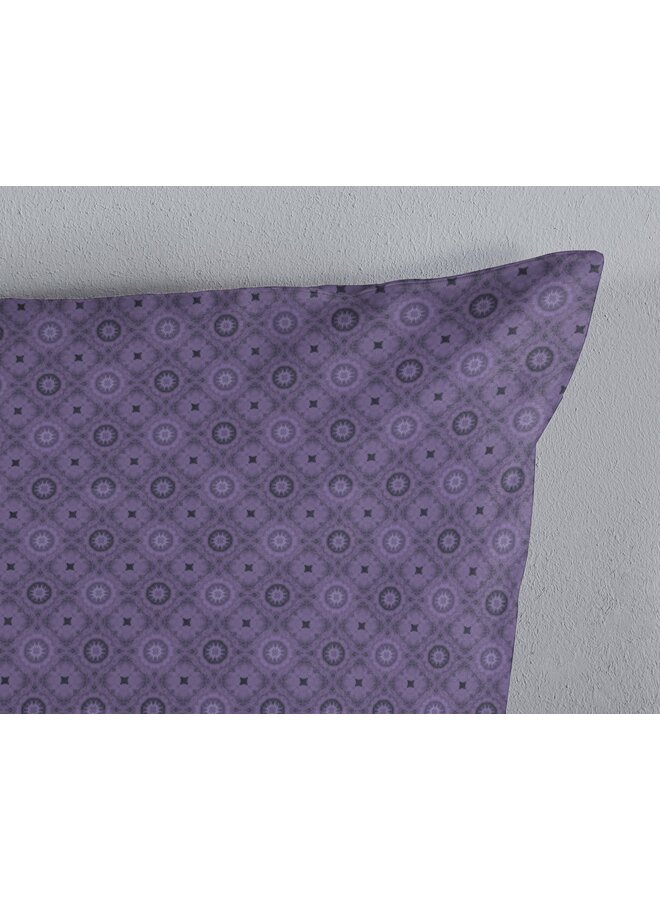 HIP Sierkussenhoes Abhay Paars - Set Van 2 - 40 x 80 - Katoensatijn