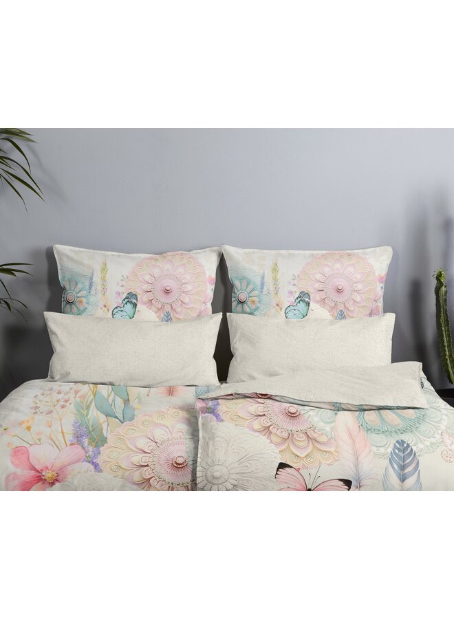 HIP Sierkussenhoes Maysa Ecru - Set Van 2 - 40 x 80 - Katoensatijn