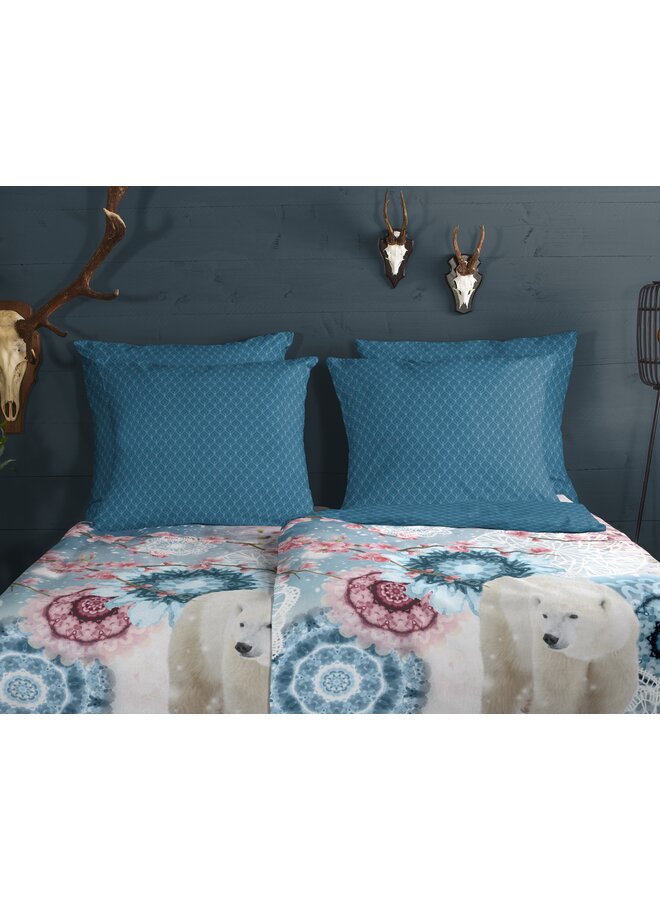 HIP Sierkussenhoes Kodiak Blauw - Set Van 2 - Flanel