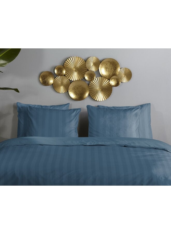 Descanso Kussensloop Sevilla Denim Blauw - 60 x 70 - Katoensatijn