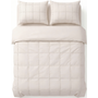 Sleeptime Dekbedovertrek Check Pintuck Beige - Microvezel