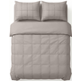 Sleeptime Dekbedovertrek Check Pintuck Taupe - Microvezel
