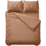 Sleeptime Dekbedovertrek Border Pintuck Mocha - Microvezel