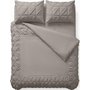 Sleeptime Dekbedovertrek Border Pintuck Taupe/Grijs - Microvezel