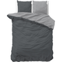 Sleeptime Dekbedovertrek Twin Face Antraciet/Grijs - Micropercal