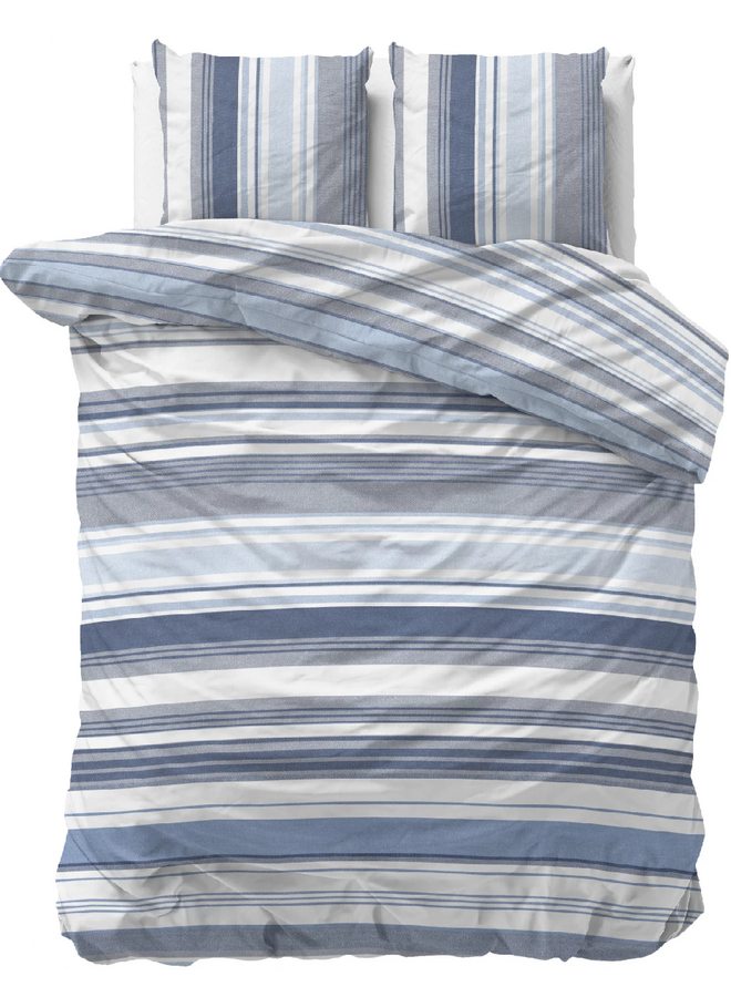 Dekbedovertrek Stripy Blauw - Blendend Katoen
