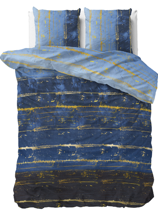 Dekbedovertrek Scratchy Blauw - Blendend Katoen