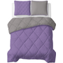 Sleeptime Lazy Dekbed Uni Lavendel/Taupe - Inclusief Kussenslopen - Microvezel