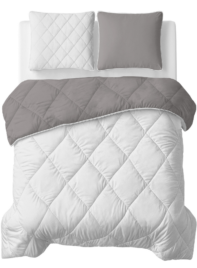 Sleeptime Lazy Dekbed Uni Beige/Taupe - Inclusief Kussenslopen - Microvezel