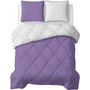 Sleeptime Lazy Dekbed Uni Beige/Lavendel - Inclusief Kussenslopen - Microvezel