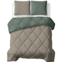 Sleeptime Lazy Dekbed Groen/Taupe- Met Kussenslopen - Microvezel