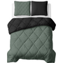Sleeptime Lazy Dekbed Groen/Zwart - Met Kussenslopen - Microvezel