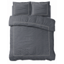 Primaviera Deluxe Dekbedovertrek Brata Antraciet/Grijs - Percale Katoen