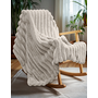 Sleeptime Plaid Rib Rabbit Ecru - Fur