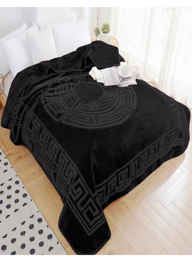 Deken Embossed Zeta Zwart - Polyester