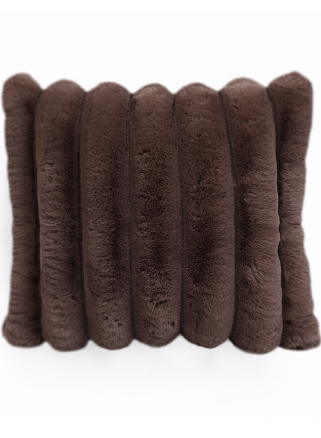 Sierkussen Gevuld Rib Rabbit Taupe - Fur