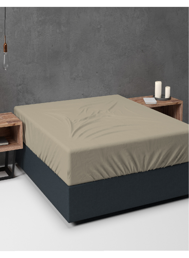 Hoeslaken Flanel Basic - Taupe
