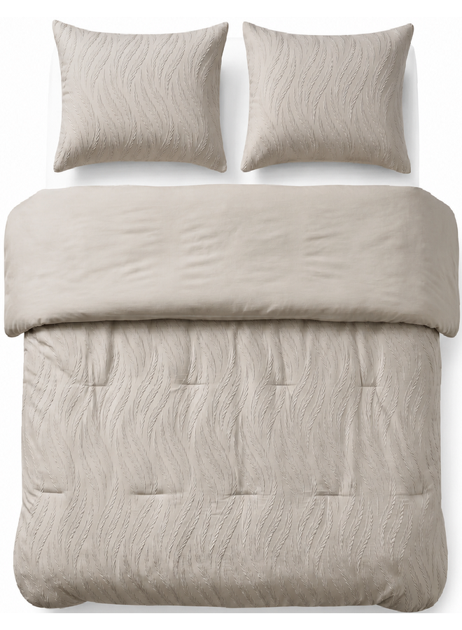 Lazy Dekbed Rafa Taupe - Met Kussenslopen - Microvezel