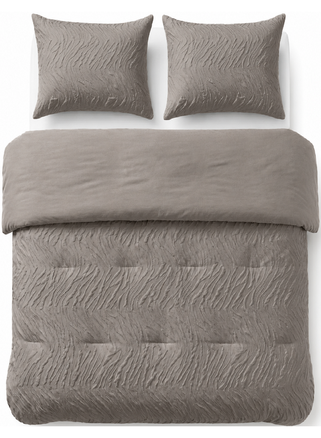 Sleeptime Lazy Dekbed Salva Taupe - Met Kussenslopen - Microvezel