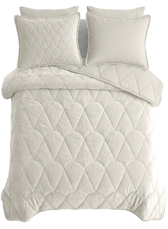Sleeptime Lazy Dekbed Beige - Met Kussenslopen - Velvet