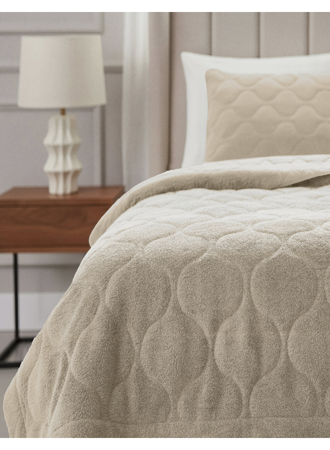 Sleeptime Lazy Dekbed Uni Beige - Met Kussenslopen - Teddystof
