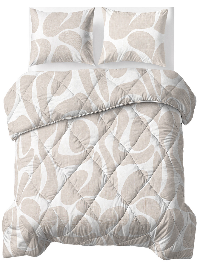 Sleeptime Lazy Dekbed Kello Taupe/Zand - Met Kussenslopen - Microvezel
