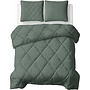 Sleeptime Lazy Dekbed Uni Groen - Met Kussenslopen - Microvezel