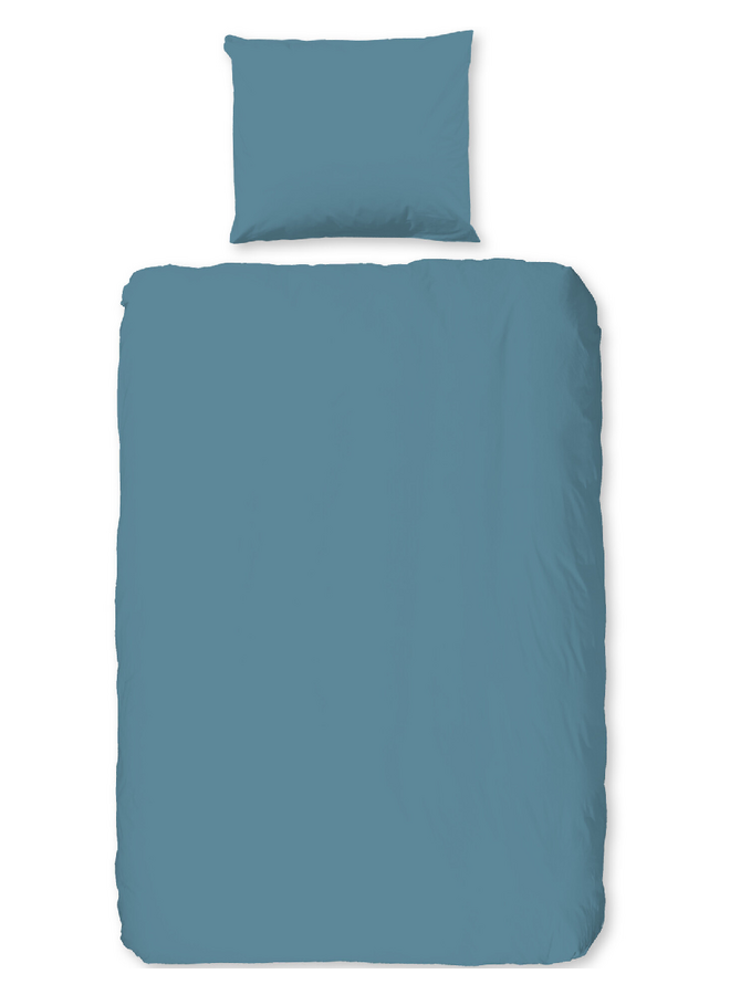 Dekbedovertrek Babymaat Uni Blauw - Katoen