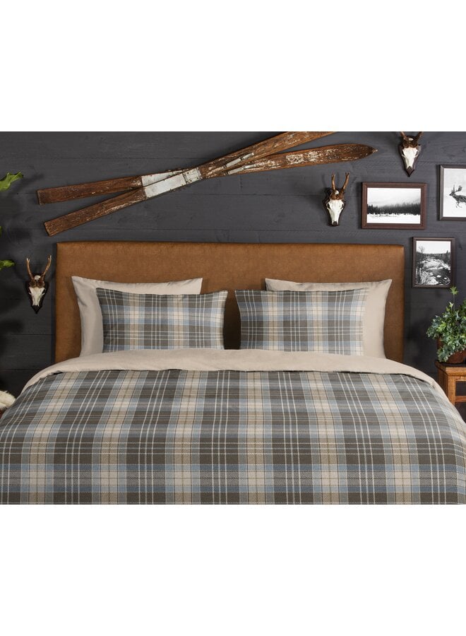Good Morning Dekbedovertrek Cambridge Bruin - Flanel