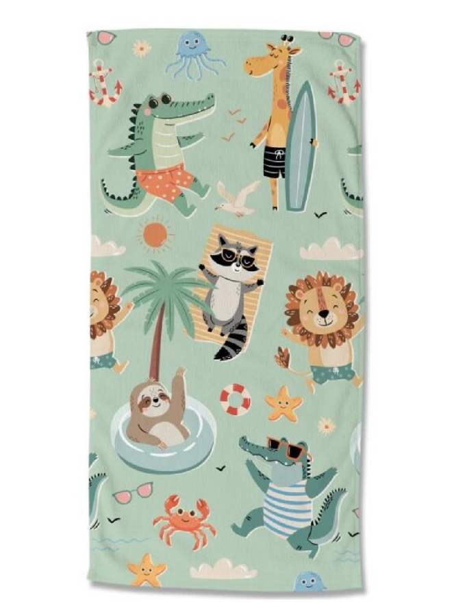 Good Morning Strandlaken Kids Soleil Groen - 75 x 150 - Velours