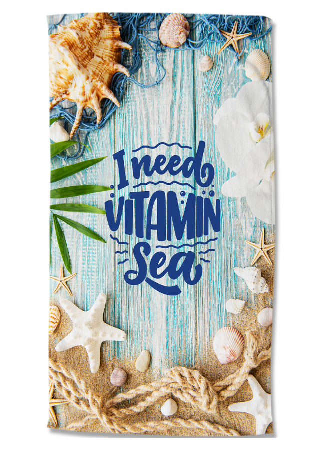 Strandlaken Vitamin Sea Blauw - Velours