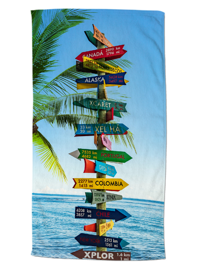 Good Morning Strandlaken Beach Sign Multi - 100 x 180 - Velours