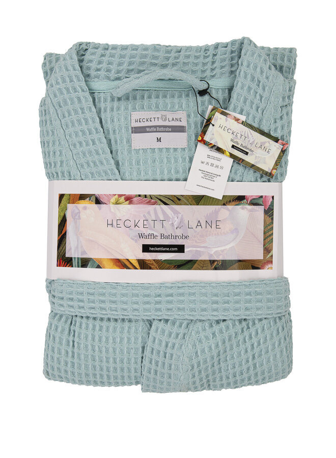 Heckett & Lane Badjas Wafel Lichtblauw - Gerecycled Katoen