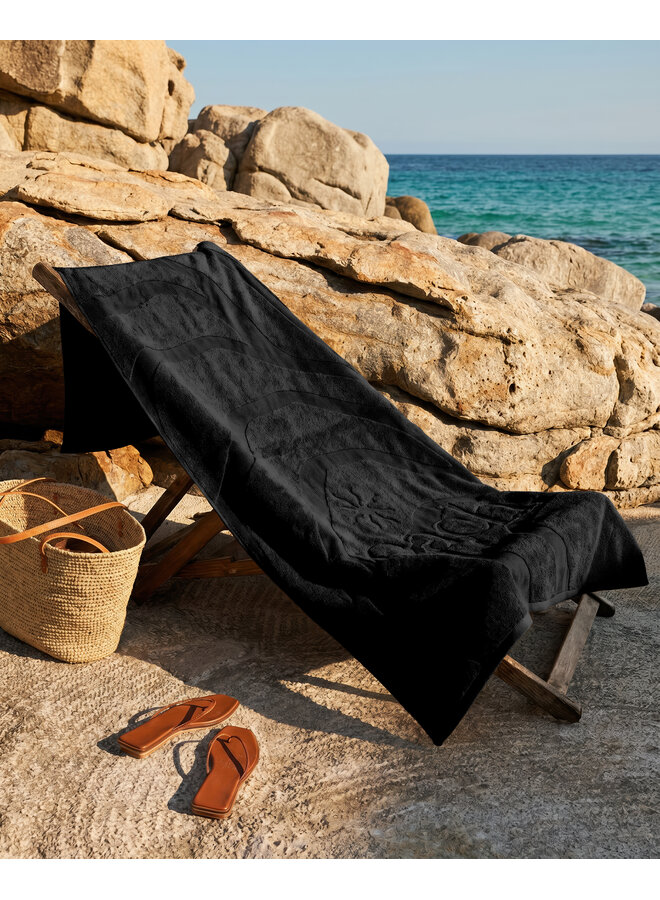 ZO! Home Strandlaken Lazy Beach Zwart - Katoen
