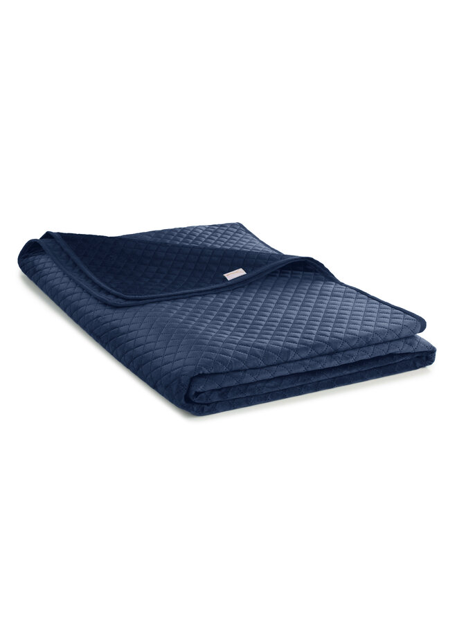 Yellow Sprei Victoria Navy Blauw - Polyester