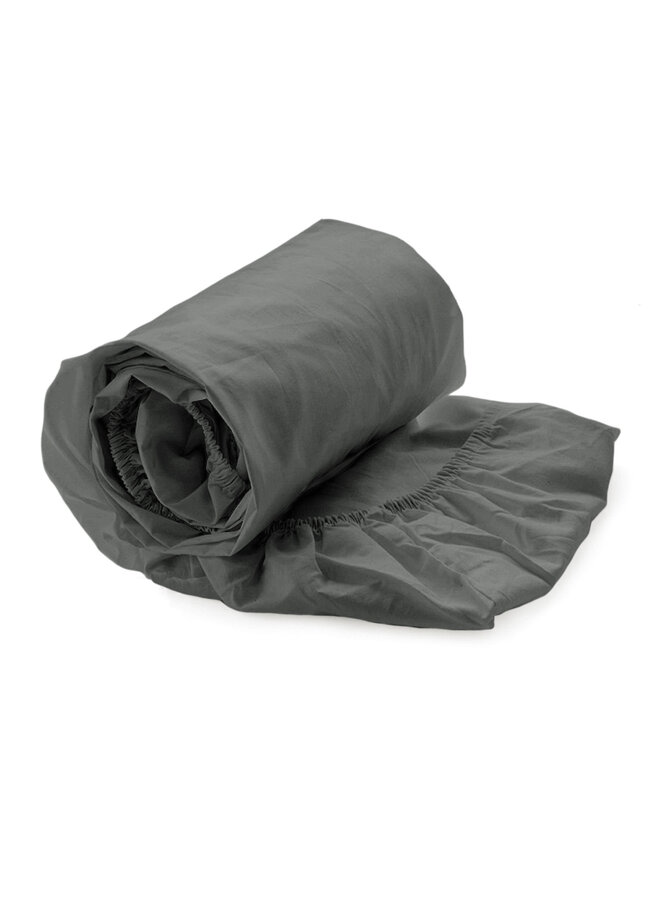 Heckett & Lane Hoeslaken Mumbai Antraciet - Percale Katoen