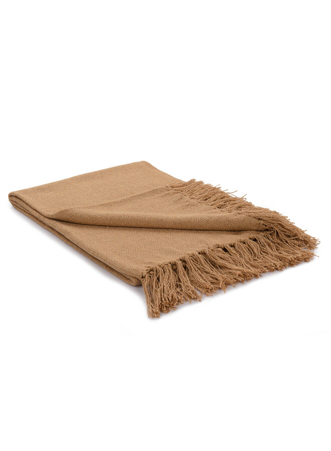 Plaid Navia Zand - Katoen/Polyester