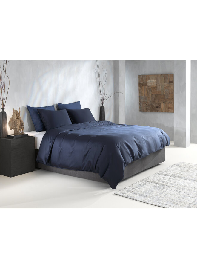 Dekbedovertrek Satinado Navy Blauw  - Katoen Satijn