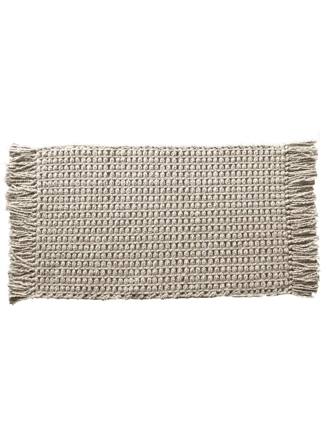 Heckett & Lane Badmat Madras Taupe - Katoen/Polyester
