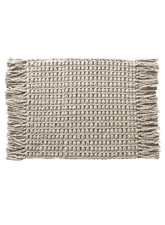 Heckett & Lane Badmat Madras Taupe - Katoen/Polyester