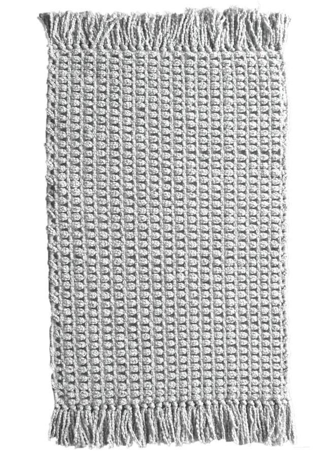 Badmat Madras Grijs - Katoen/Polyester