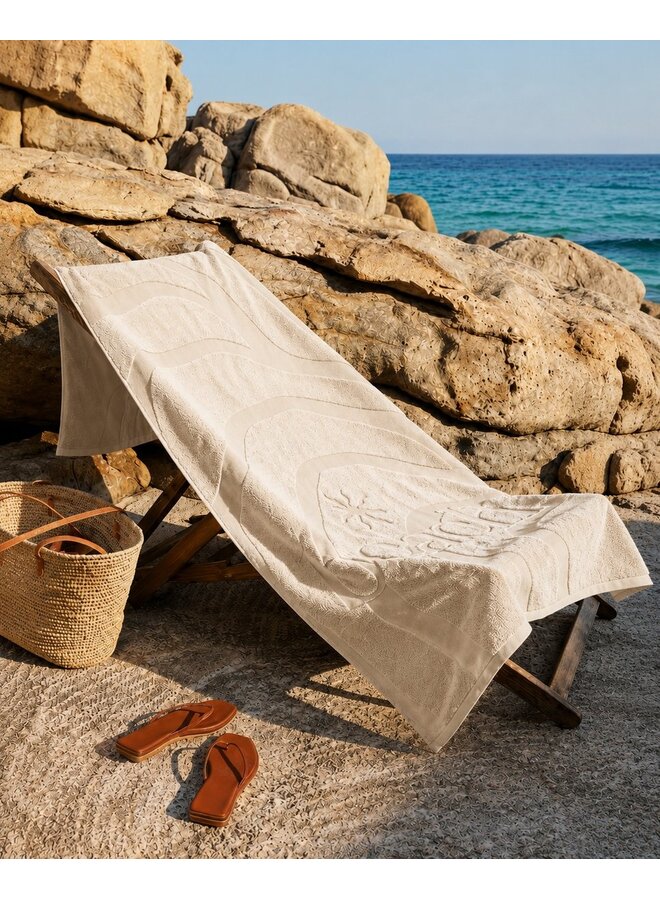 ZO! Home Strandlaken Lazy Beach Ecru - Katoen