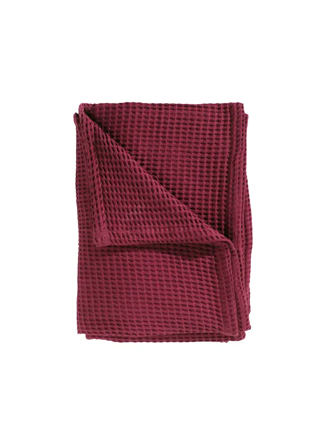Heckett & Lane Sprei Wafel Bordeuax - Gerecyled Katoen