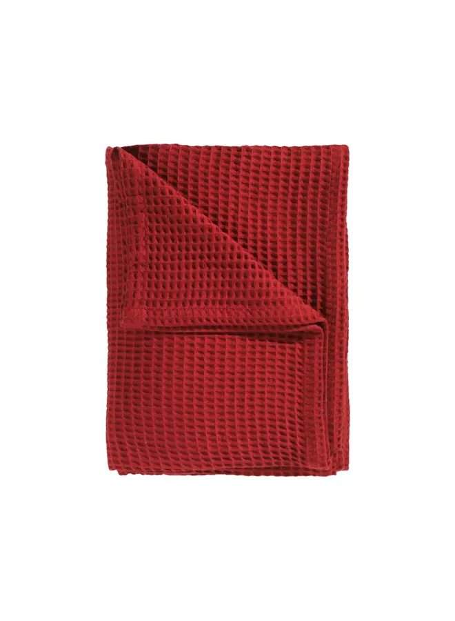 Heckett & Lane Sprei Wafel Rood - Gerecyled Katoen