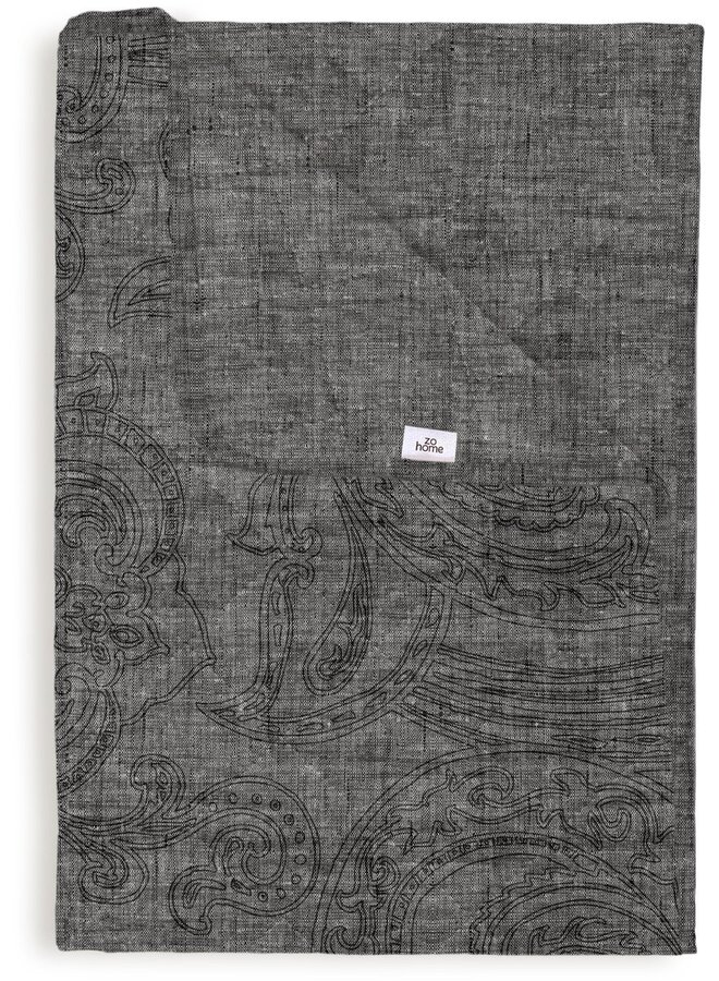 ZO! Home Sprei Paisley Di Lino Antraciet - Polyester