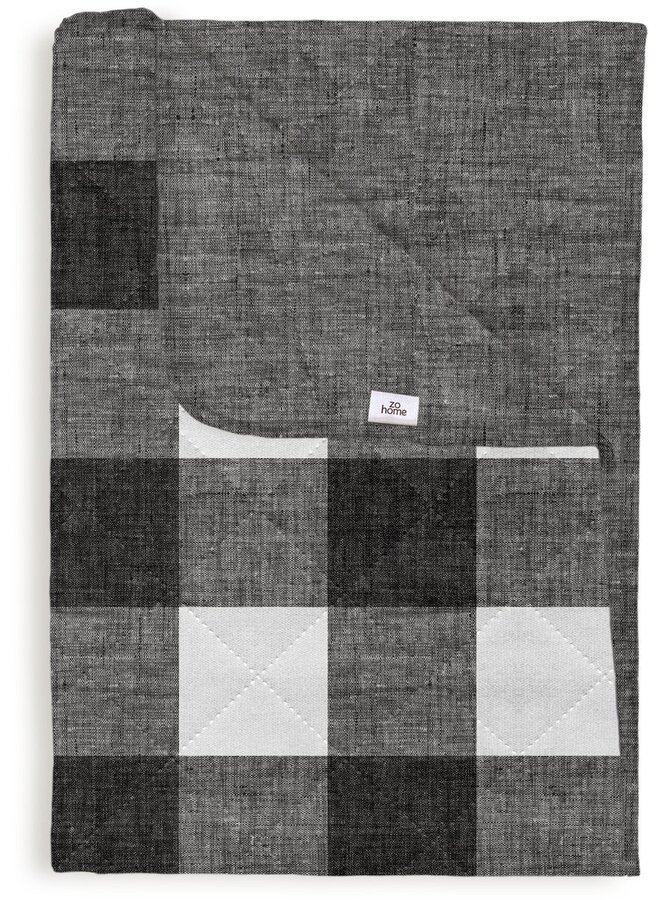 ZO! Home Sprei Quatrro Di Lino Antraciet - Polyester