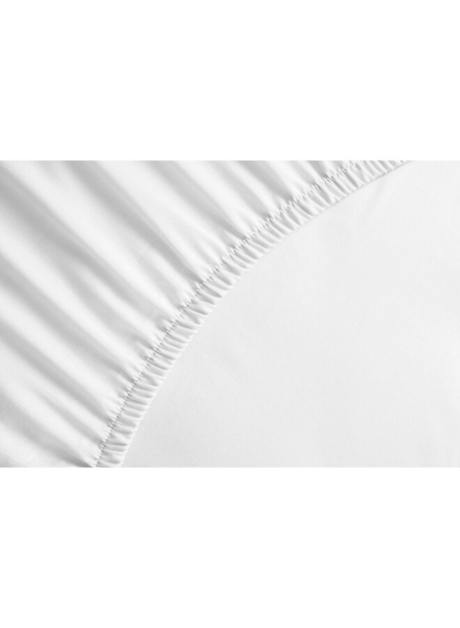 Hoeslaken Mumbai Wit - Percale Katoen