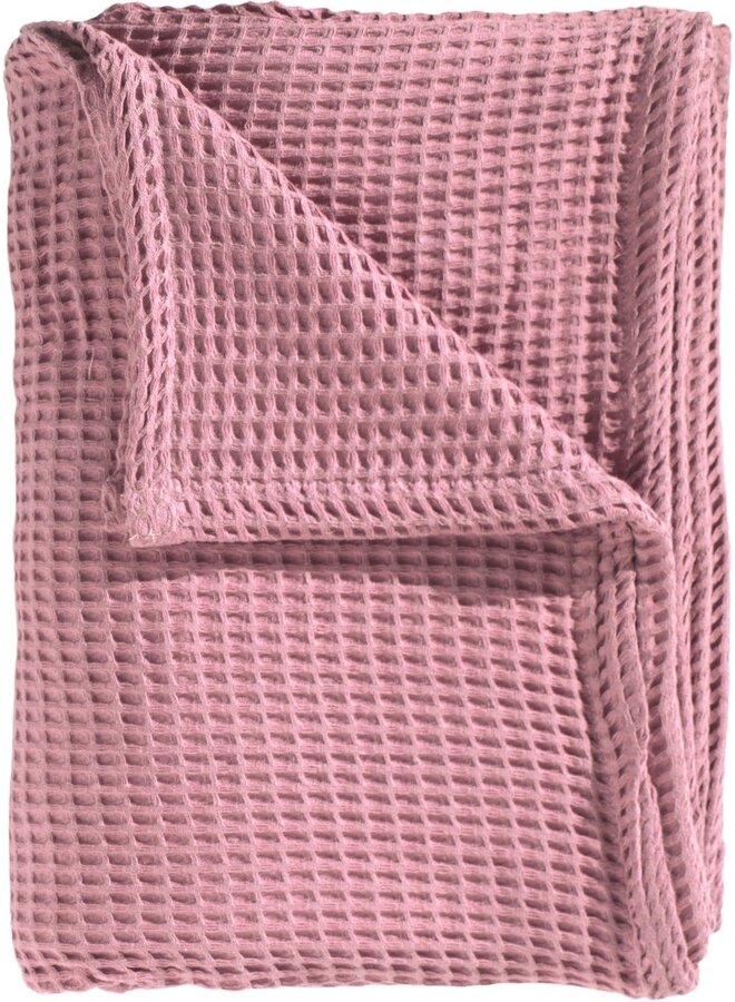 Sprei Wafel Roze - Gerecyled Katoen