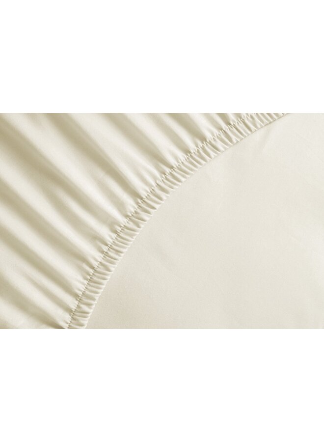 Hoeslaken Mumbai Creme - Percale Katoen