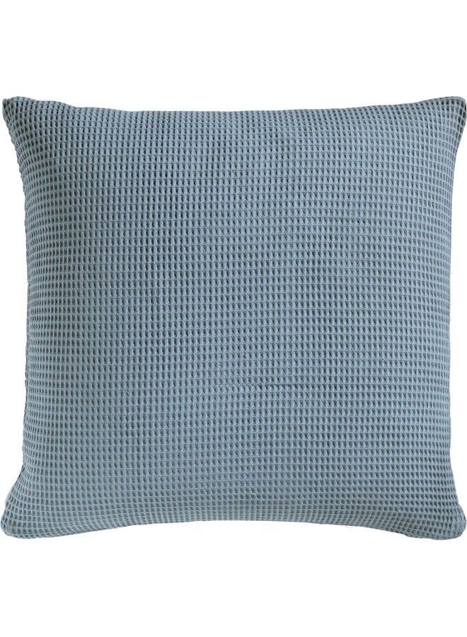 Heckett & Lane Sierkussenhoes Wafel Blauw - Set Van 2 - Katoen